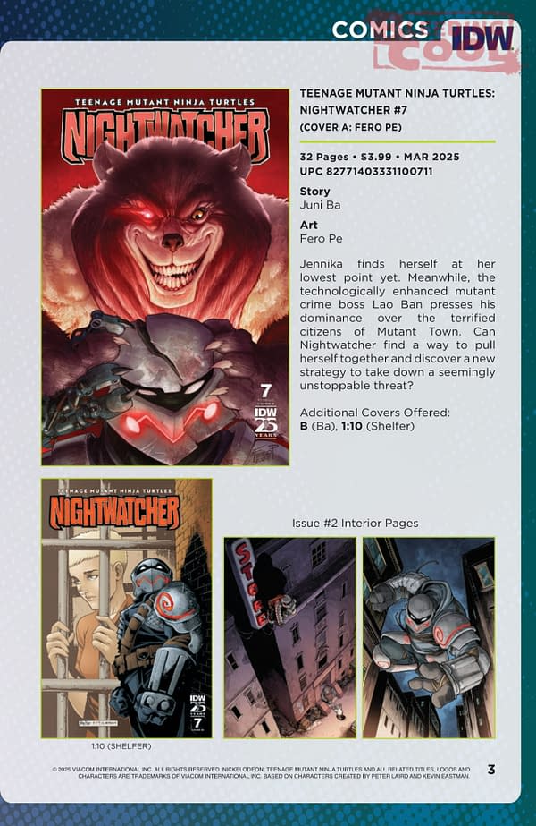 IDW February 2025 Solicits