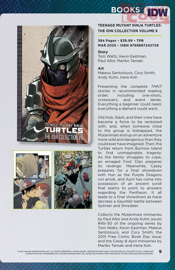 IDW February 2025 Solicits