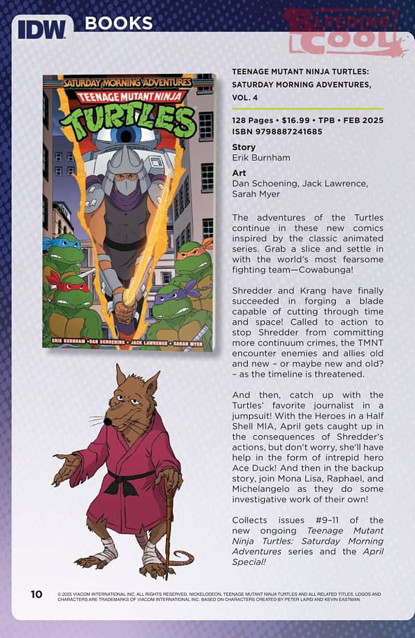 IDW February 2025 Solicits