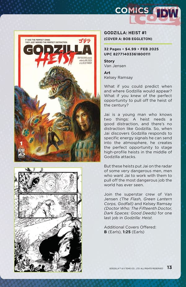 IDW February 2025 Solicits