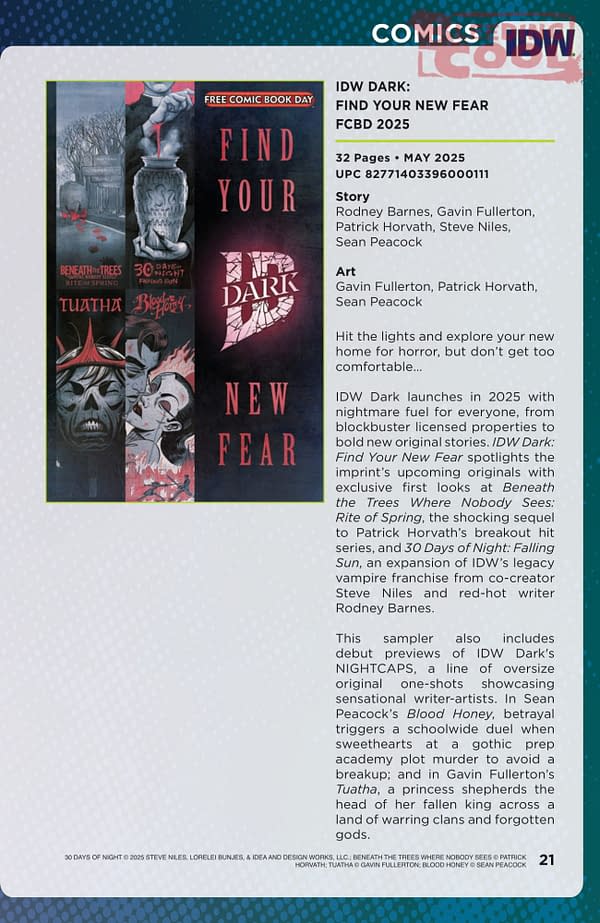 IDW February 2025 Solicits