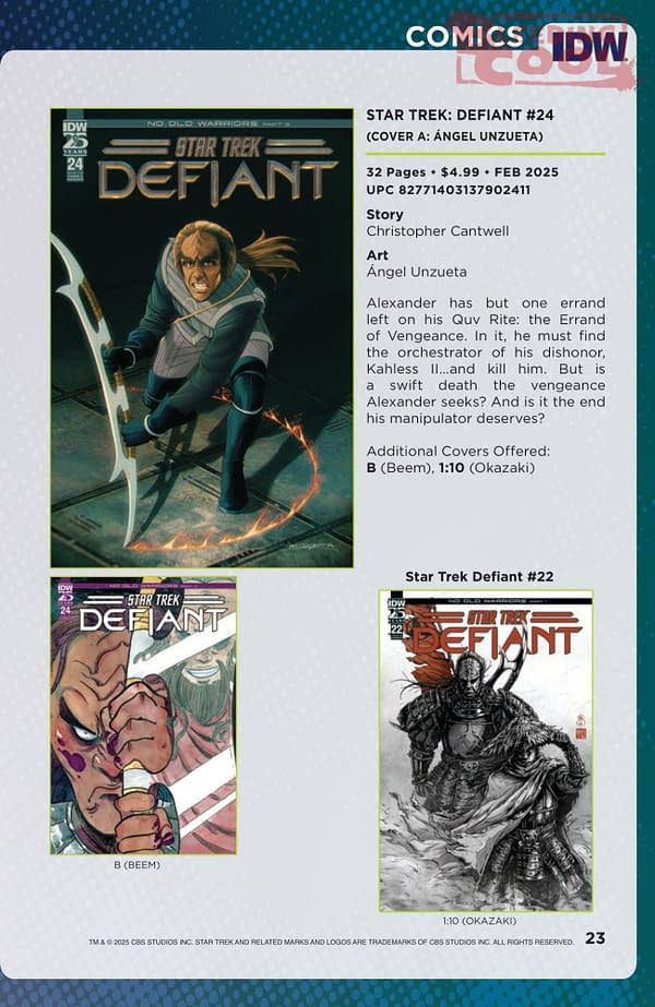 IDW February 2025 Solicits