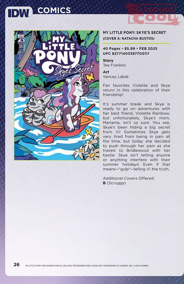 IDW February 2025 Solicits