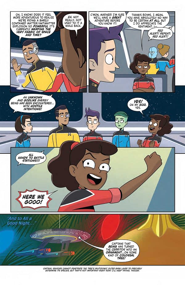 Interior preview page from STAR TREK: LOWER DECKS #1 DEREK CHARM COVER