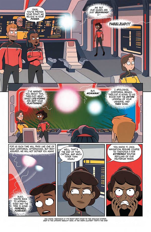 Interior preview page from STAR TREK: LOWER DECKS #1 DEREK CHARM COVER