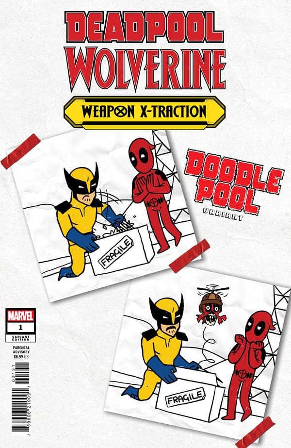 Cover image for DEADPOOL/WOLVERINE: WEAPON X-TRACTION #1 DOODLEPOOL VARIANT