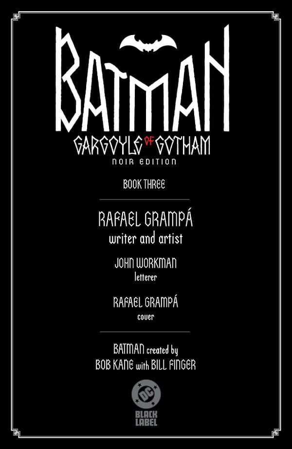 Interior preview page from Batman: Gargoyle of Gotham #3 Noir Edition