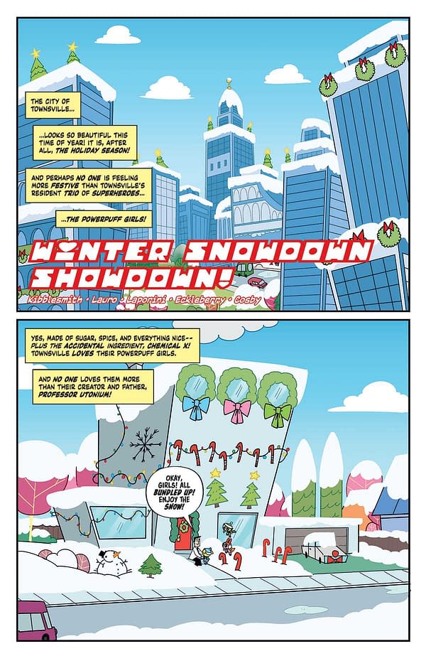 Interior preview page from Powerpuff Girls: Winter Snowdown Showdown #1