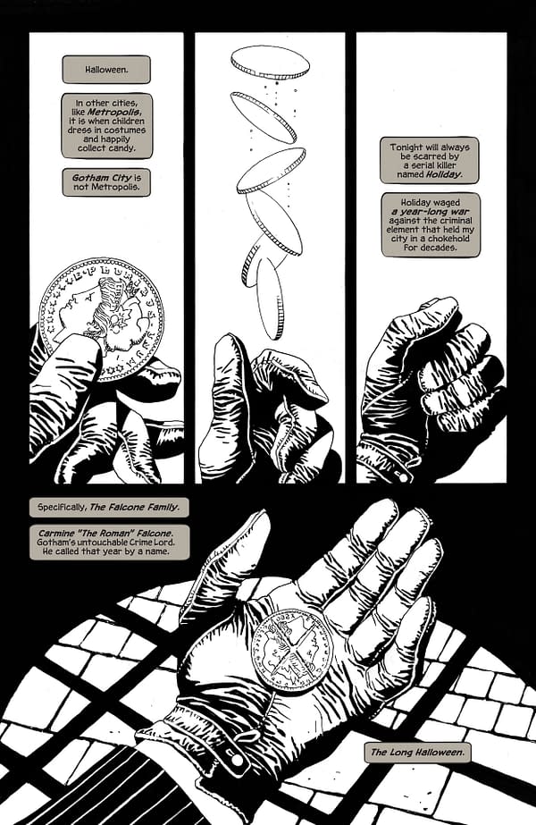 Interior preview page from Batman: Last Halloween - Noir Edition #1