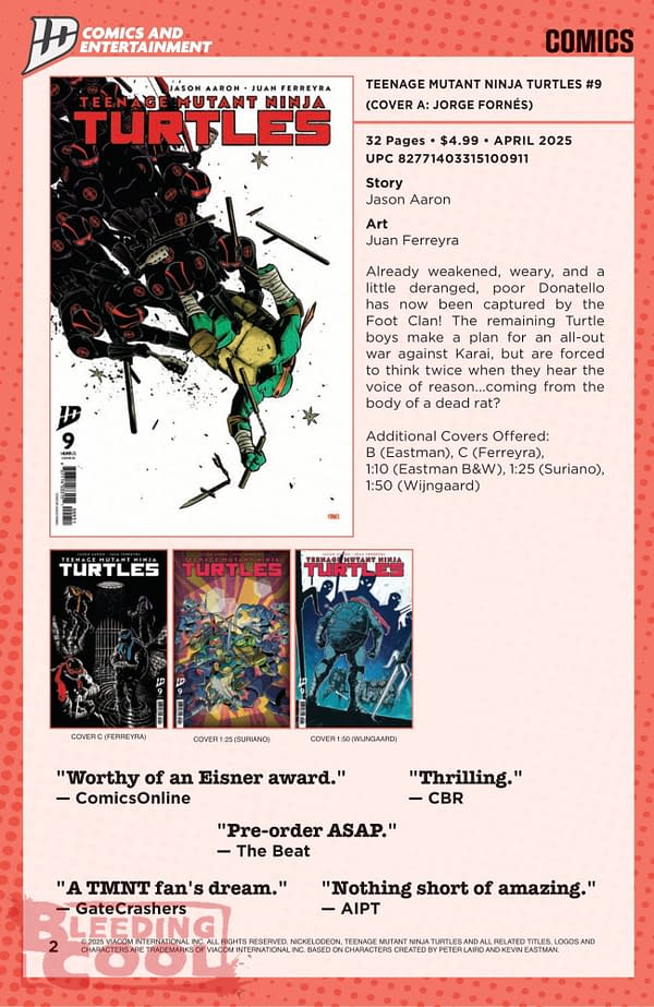 IDW April 2025 Solicits & Solicitations