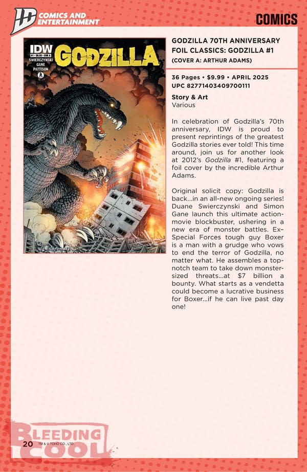 IDW April 2025 Solicits & Solicitations