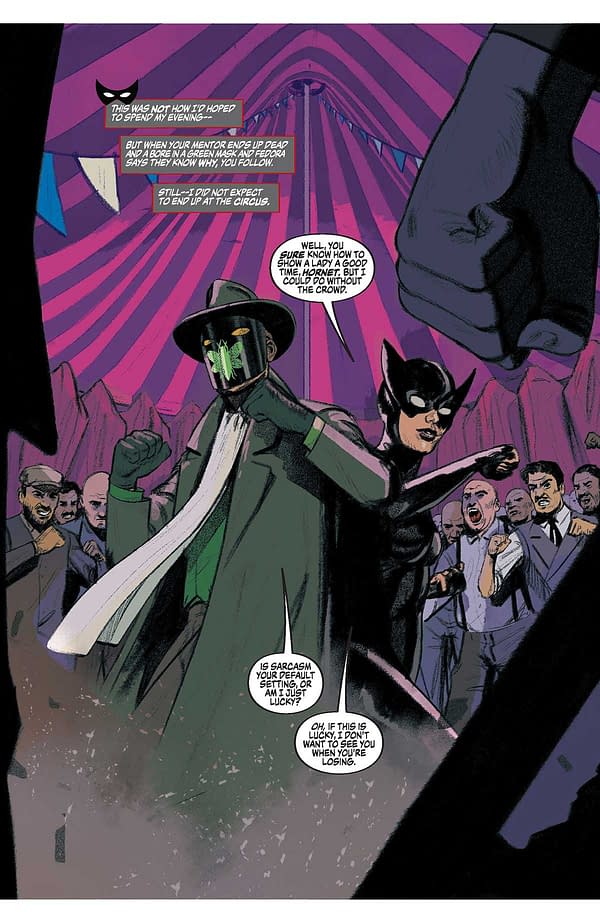 Interior preview page from Green Hornet/Miss Fury #1