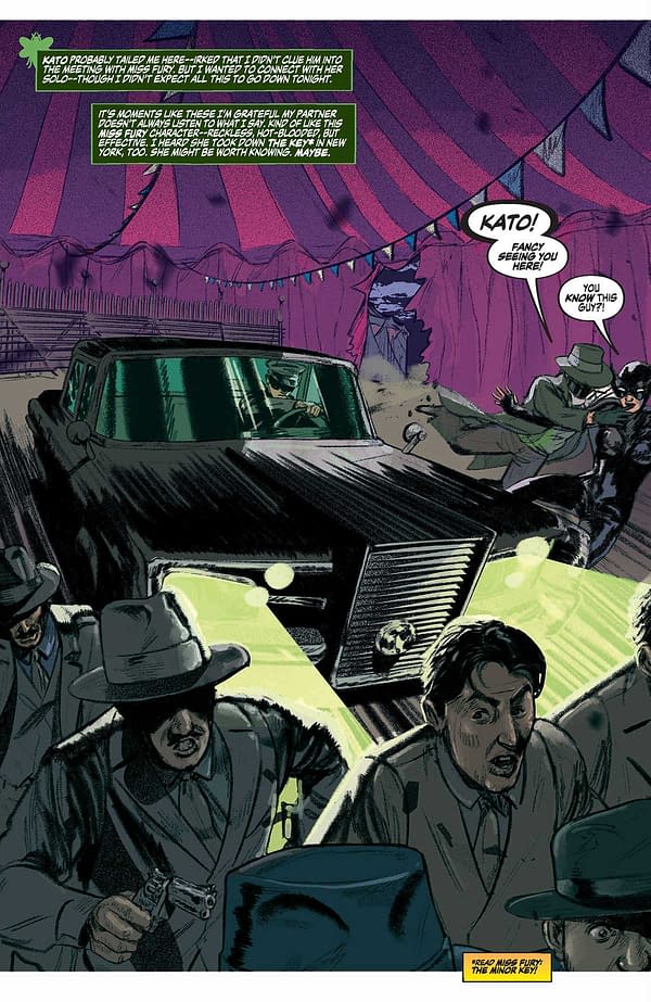 Interior preview page from Green Hornet/Miss Fury #1