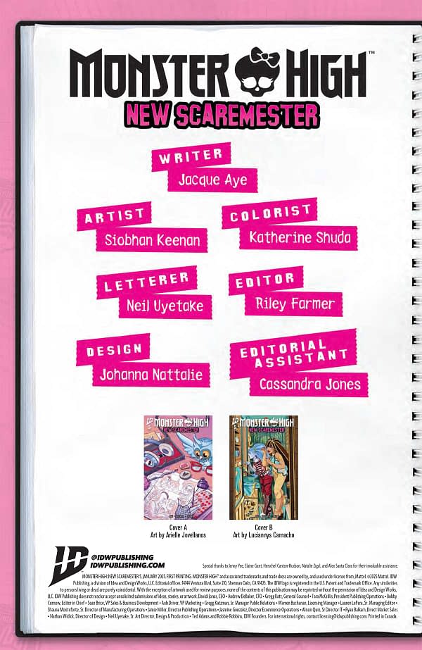 Interior preview page from MONSTER HIGH: NEW SCAREMESTER #5 ARIELLE JOVELLANOS COVER