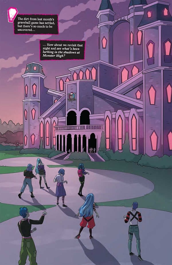 Interior preview page from MONSTER HIGH: NEW SCAREMESTER #5 ARIELLE JOVELLANOS COVER