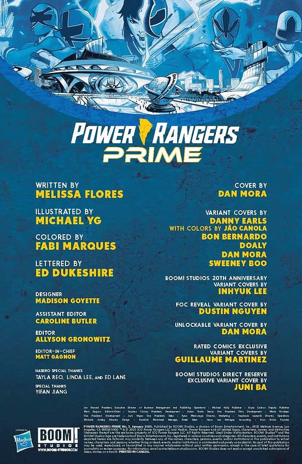 Interior preview page from Power Rangers Prime #3