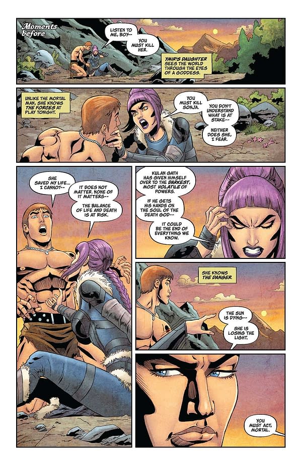 Interior preview page from Red Sonja #17