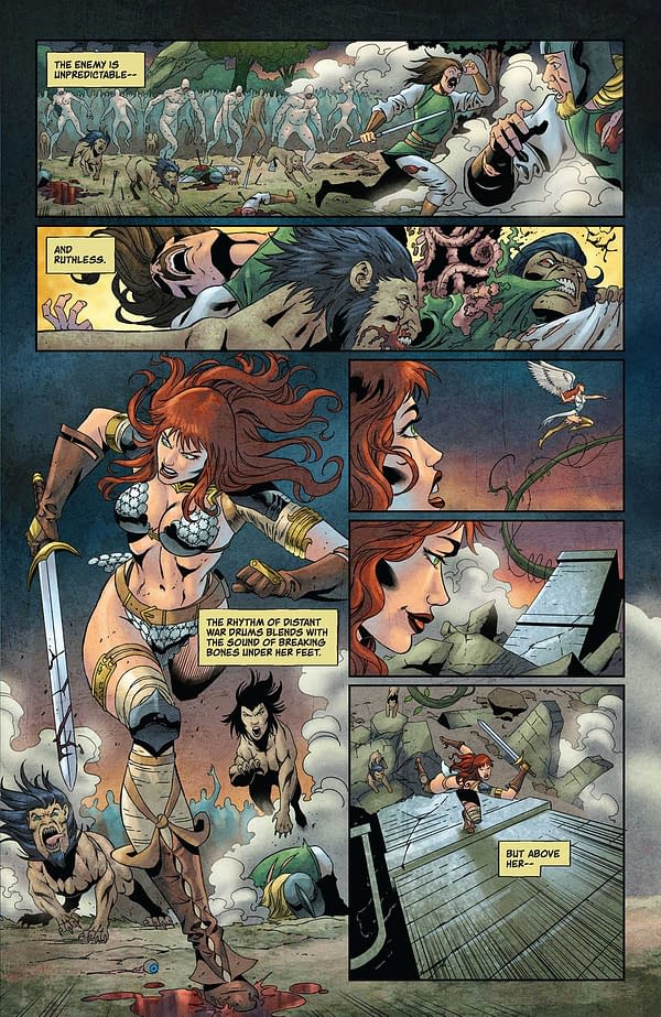 Interior preview page from Red Sonja #18