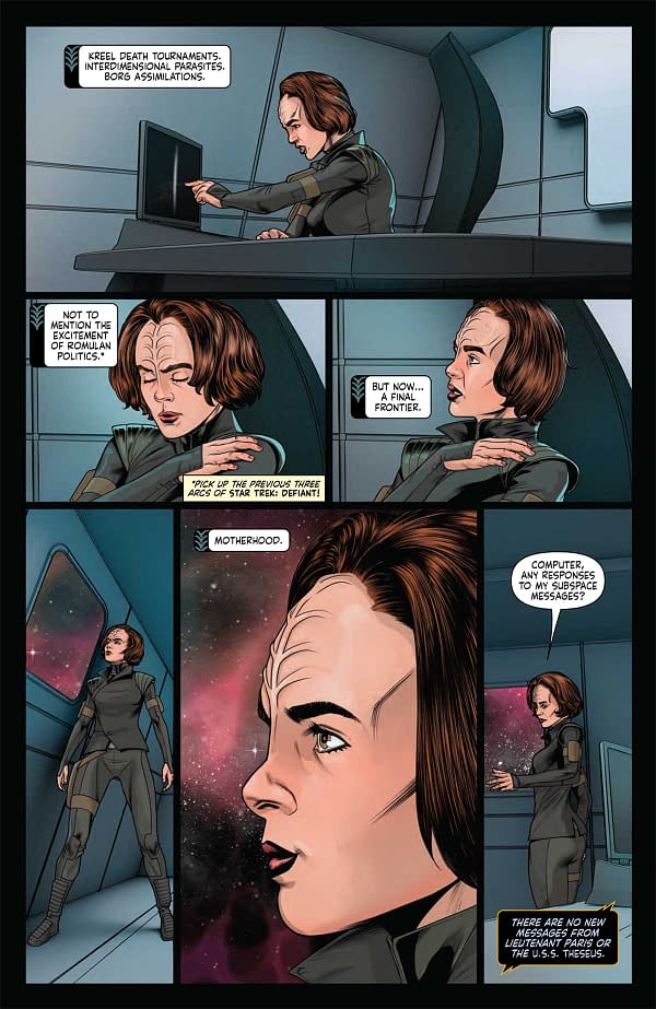 Interior preview page from STAR TREK: DEFIANT #22 ANGEL UNZUETA COVER