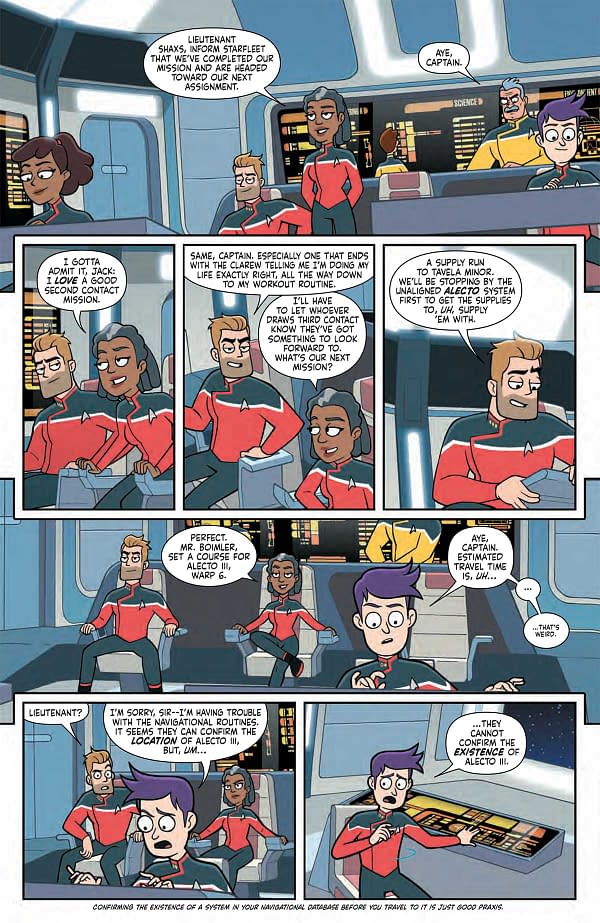 Interior preview page from STAR TREK: LOWER DECKS #3 JACK LAWRENCE COVER