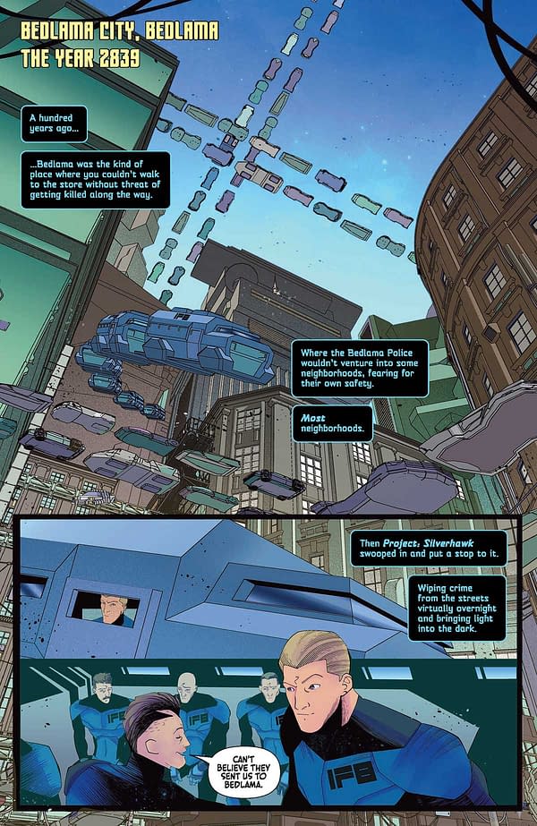 Interior preview page from SilverHawks #1