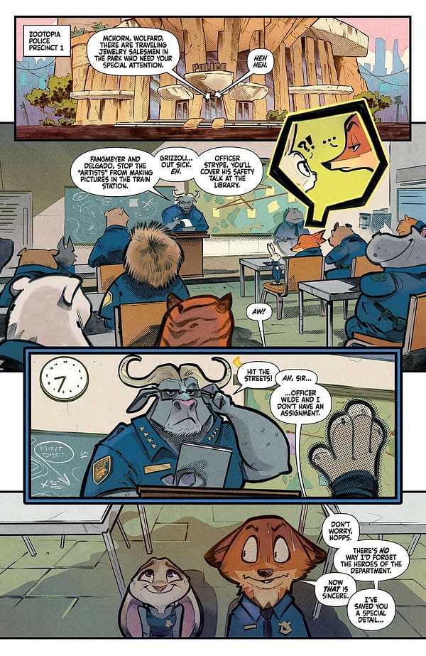 Interior preview page from Zootopia #1