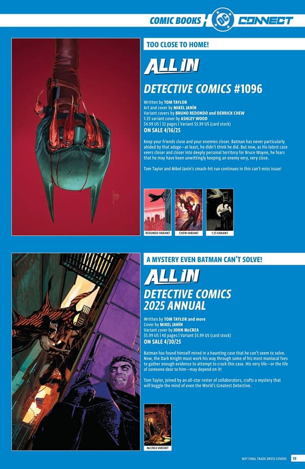 DC Comics' Full April 2025 Solicits... More Than Just Batman