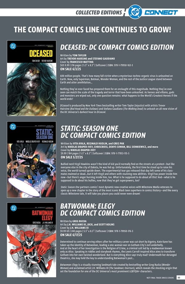 DC Comics' Full April 2025 Solicits... More Than Just Batman