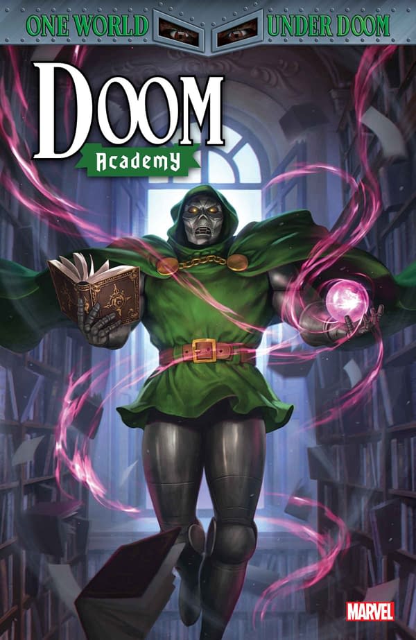 Cover image for DOOM ACADEMY #1 WOO-CHUL LEE DOCTOR DOOM VARIANT [DOOM]