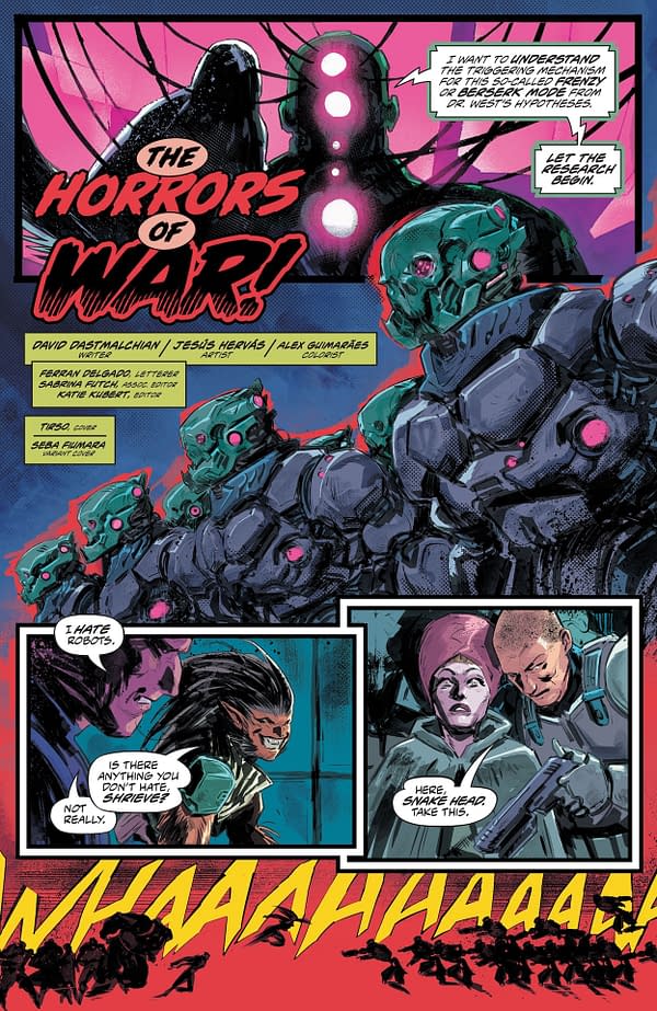 Interior preview page from Creature Commandos #5