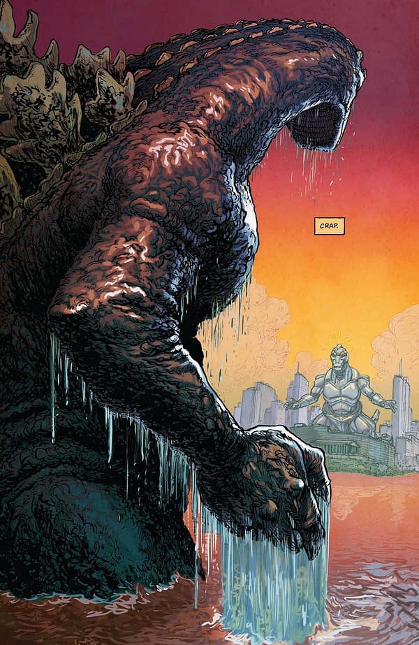 Interior preview page from GODZILLA VS AMERICA: CHICAGO #1 RYAN BROWNE COVER