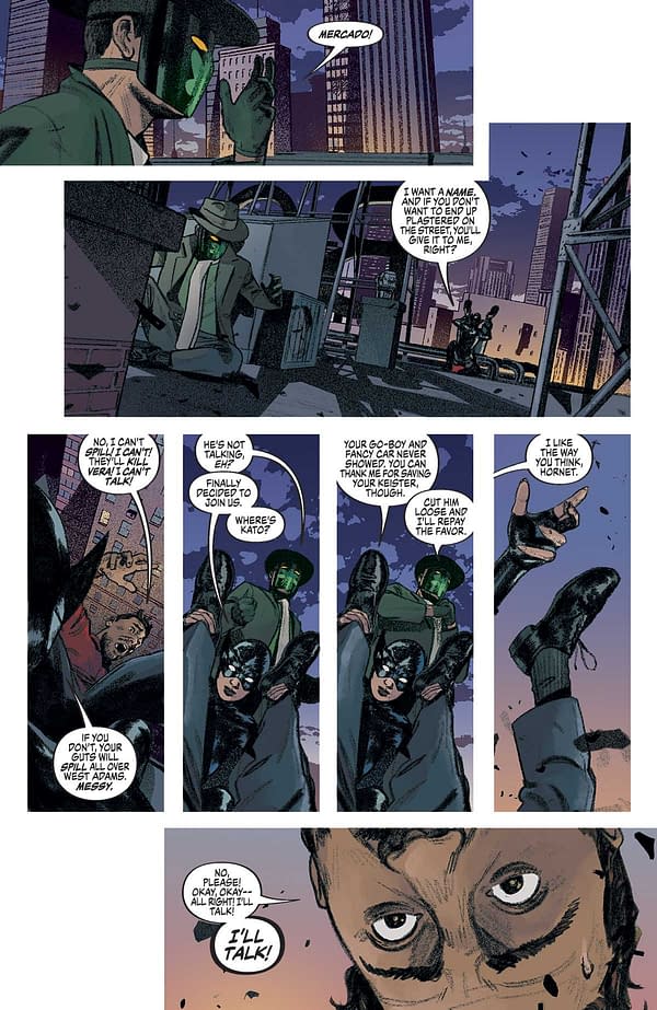 Interior preview page from Green Hornet/Miss Fury #2
