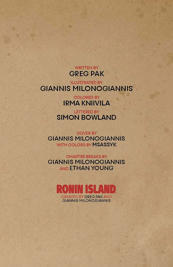 Interior preview page from Ronin Island: The Complete Collection