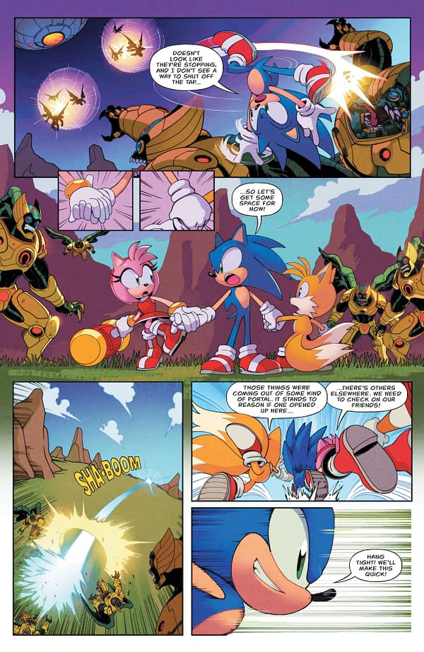 Interior preview page from DC x Sonic the Hedgehog #1