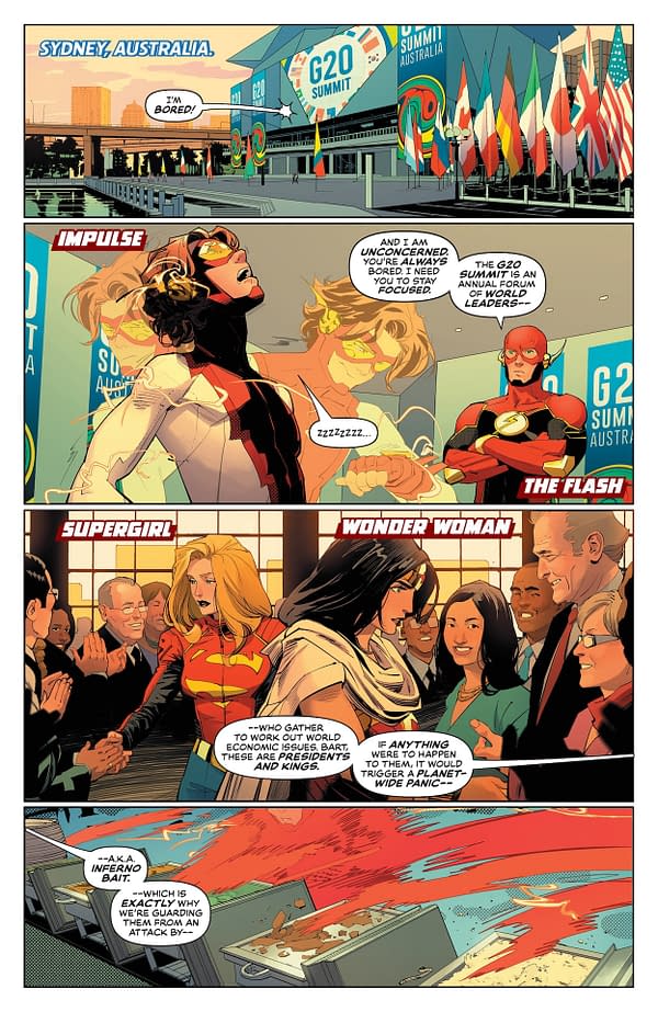 Interior preview page from Justice League Unlimited #5