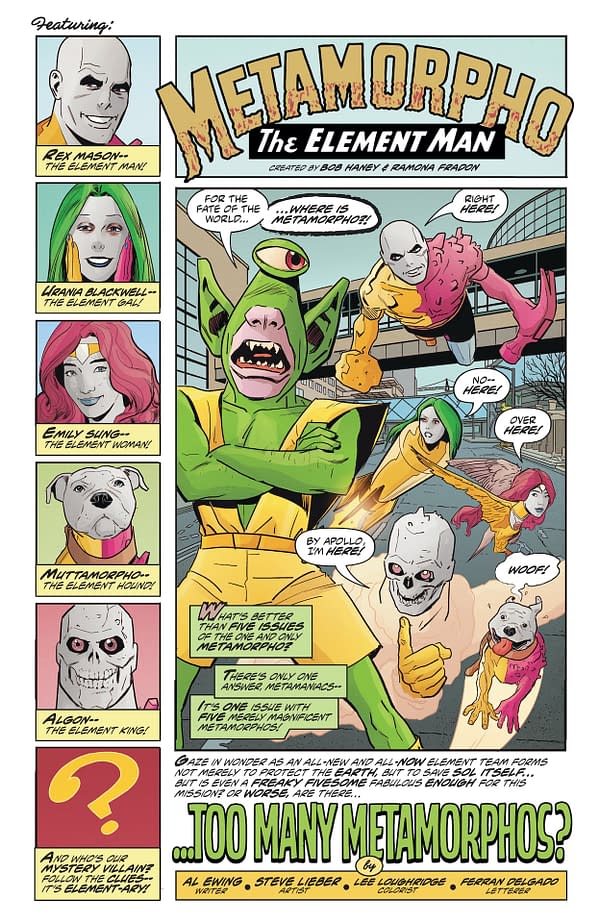 Interior preview page from Metamorpho The Element Man #5