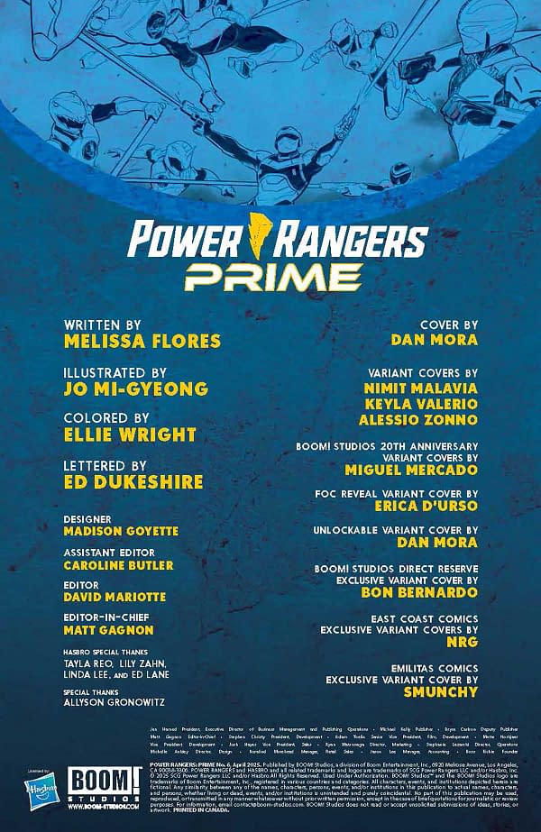 Interior preview page from Power Rangers Prime #6