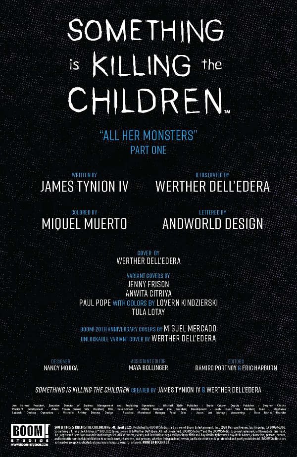 Interior preview page from Something is Killing the Children #41