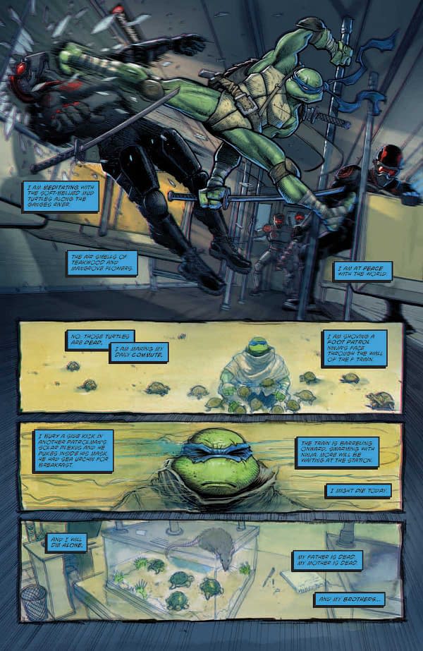 Interior preview page from TEENAGE MUTANT NINJA TURTLES #8 JORGE FORNéS COVER