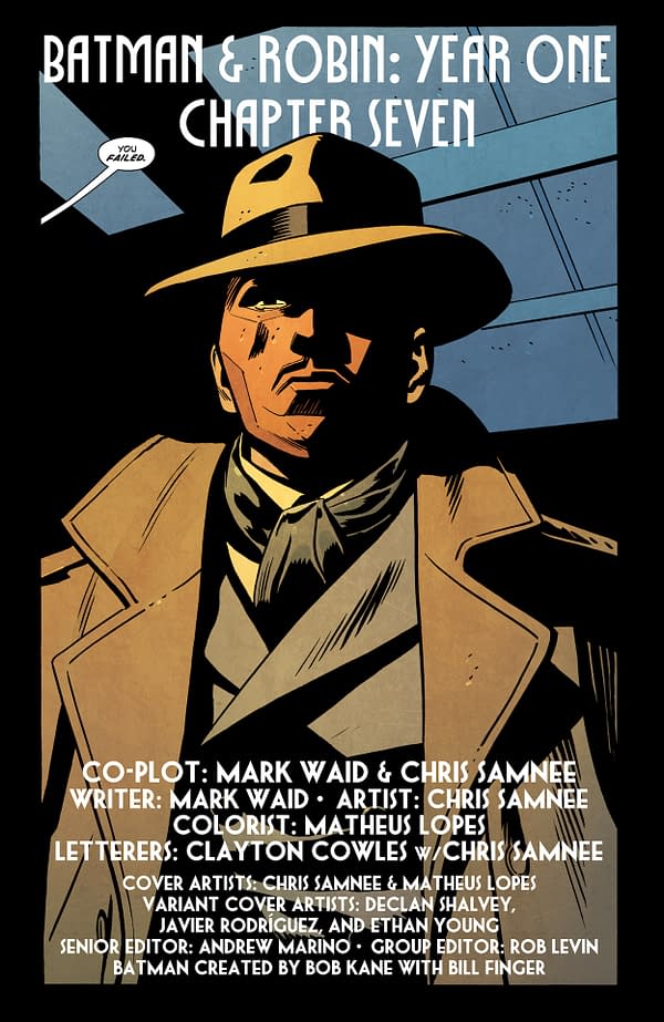 Interior preview page from Batman and Robin: Year One #7