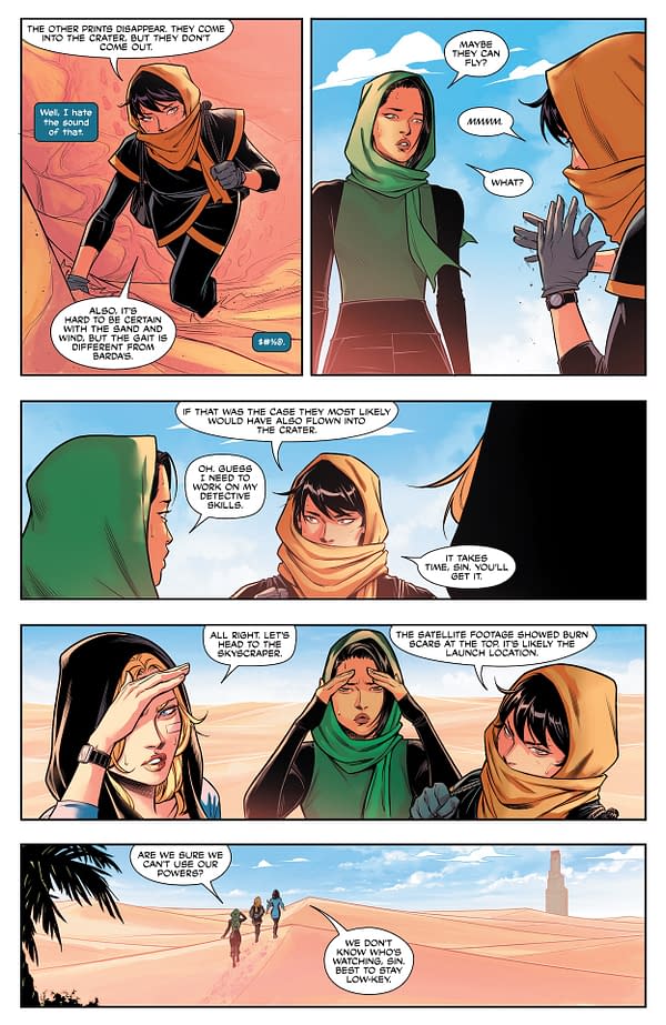 Interior preview page from Birds of Prey #22