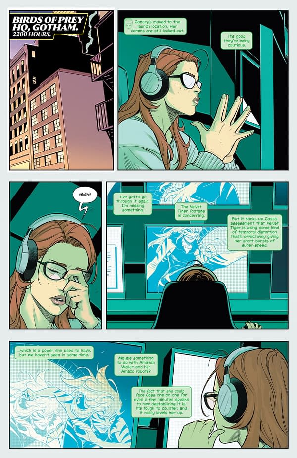 Interior preview page from Birds of Prey #22