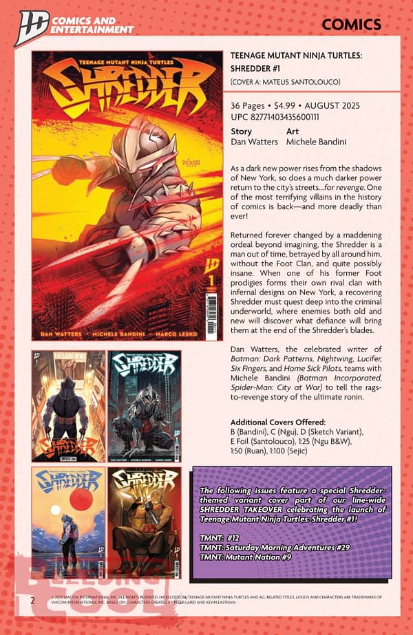 IDW August 2025 Solicits and Solicitations