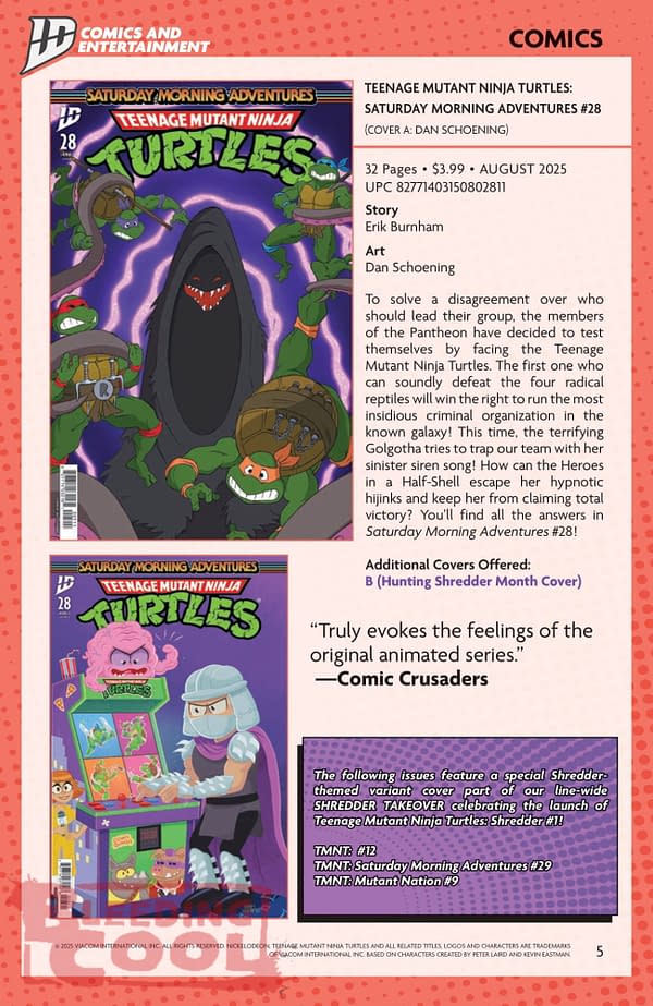 IDW August 2025 Solicits and Solicitations