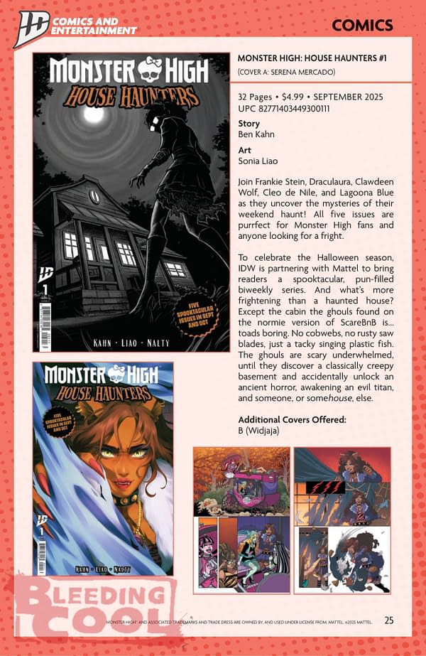 IDW August Full 2025 Solicits - Event Horizon, Valiant, Shredder, TMNT Journeys
