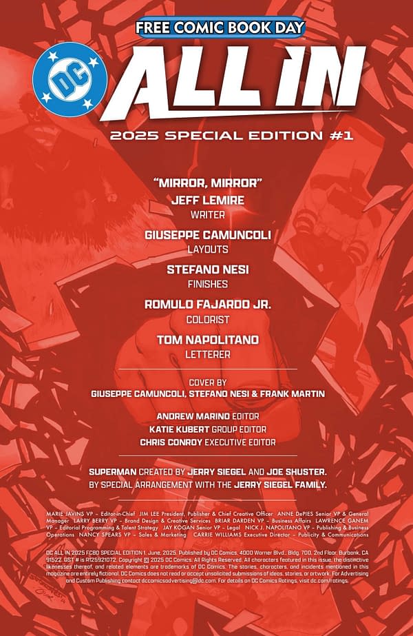 Full Preview Of DC All In/Absolute Free Comic Book Day