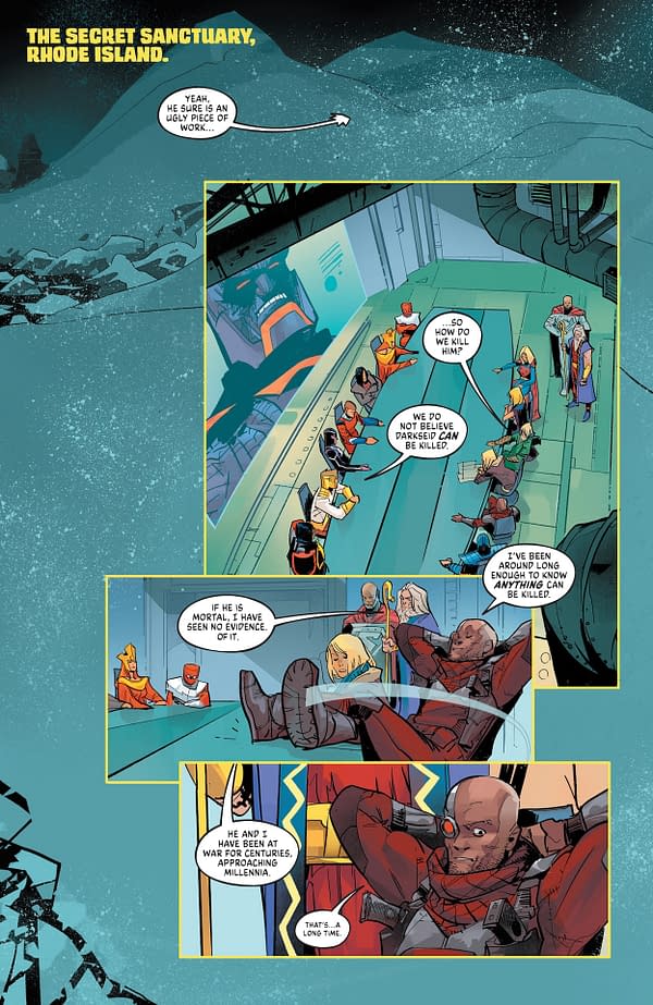 Interior preview page from DC vs. Vampires: World War V #9