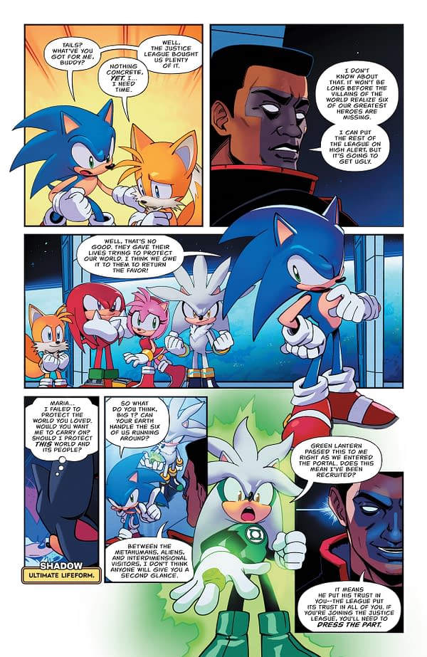 Interior preview page from DC x Sonic the Hedgehog #3
