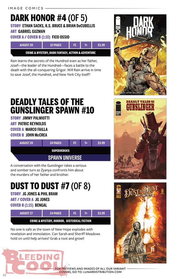 Image Comics August 2025 Solicits
