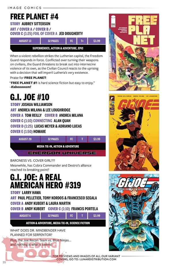 Image Comics August 2025 Solicits